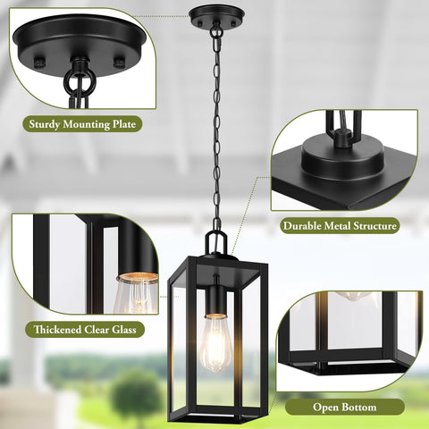 BesLowe exterior lantern compatible with LED and incandescent bulbs for versatile use