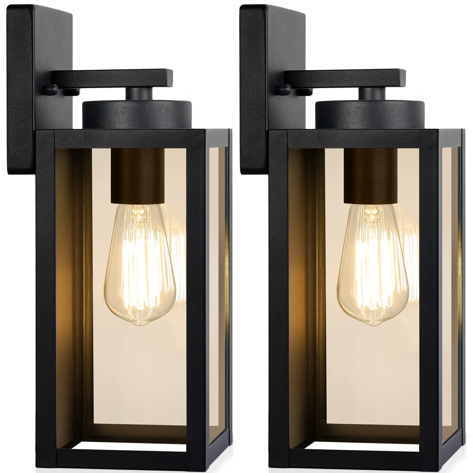 BesLowe outdoor wall light with metal frame for all-weather use.