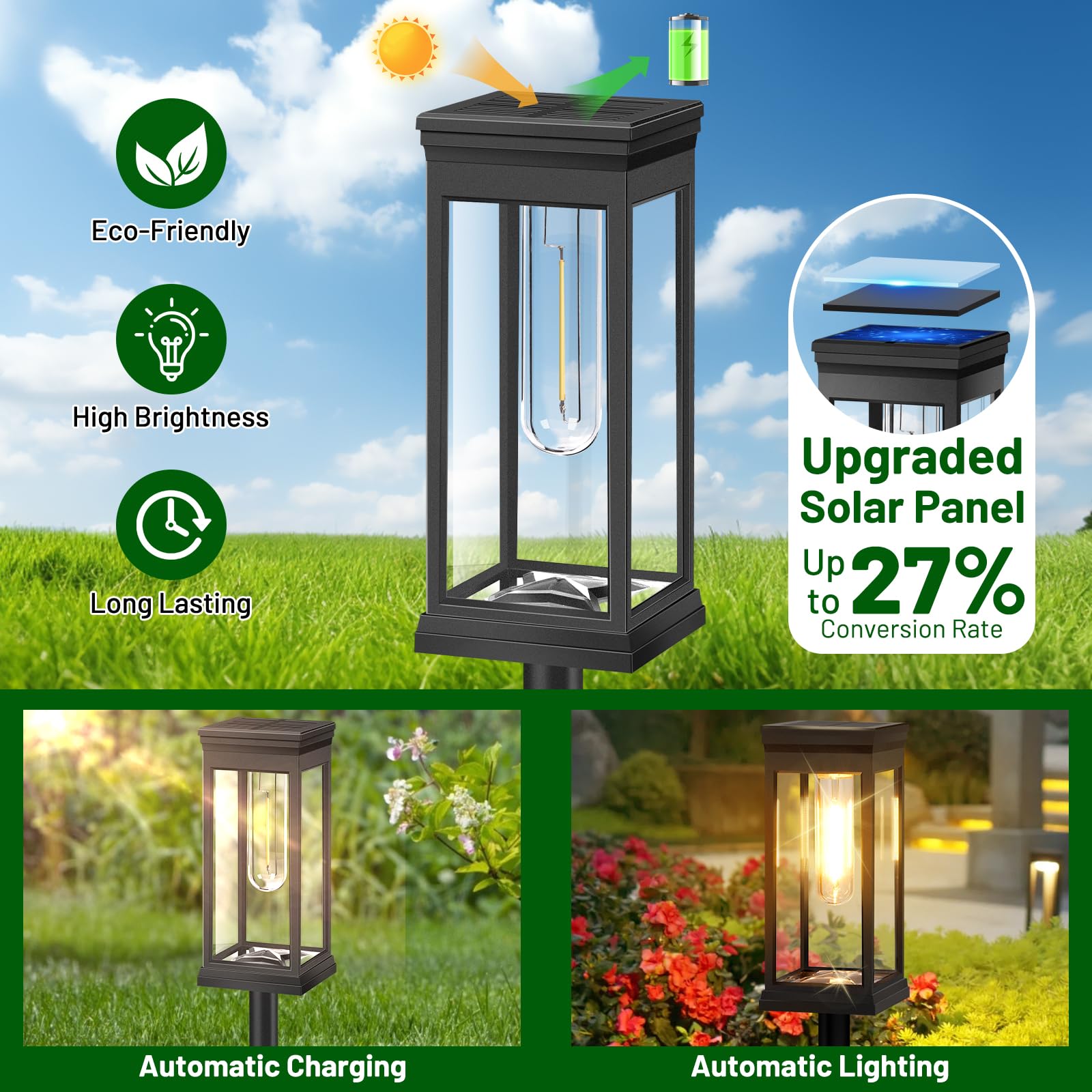 BesLowe 1000mAh battery pathway light extends nightly run time.