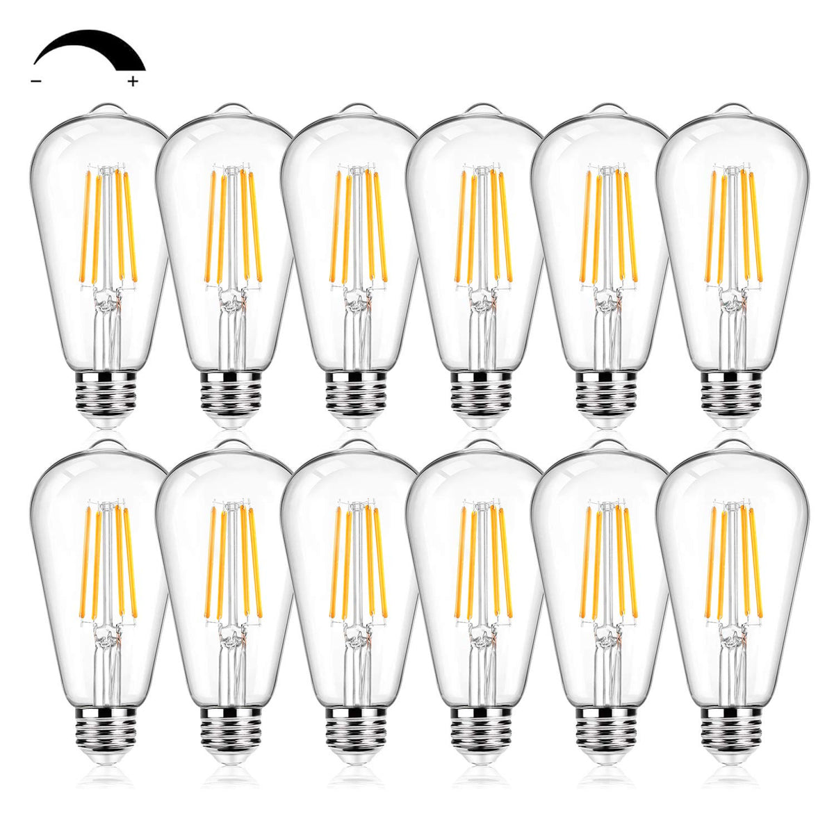 BesLowe ST64 vintage LED bulb with clear glass for classic lighting ambience