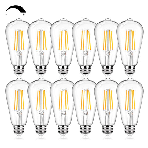 BesLowe ST64 vintage LED bulb with clear glass for classic lighting ambience