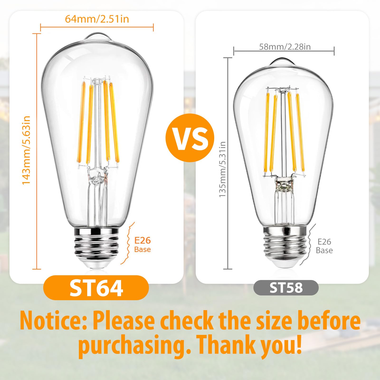 BesLowe ST64 warm white 2700K LED bulb delivering 800 lumens for cozy spaces