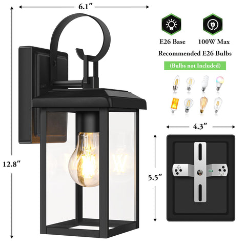 BesLowe lights with E26 base offer flexible bulb options for exteriors.
