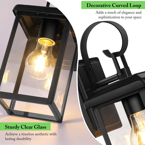 BesLowe porch lantern highlights entryway with weatherproof performance.