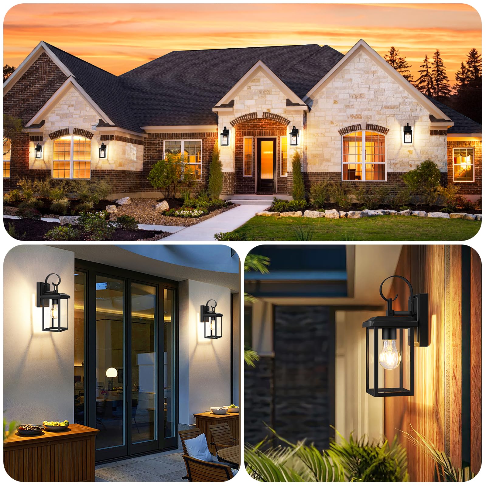 BesLowe waterproof exterior lanterns withstand weather while brightening porches.