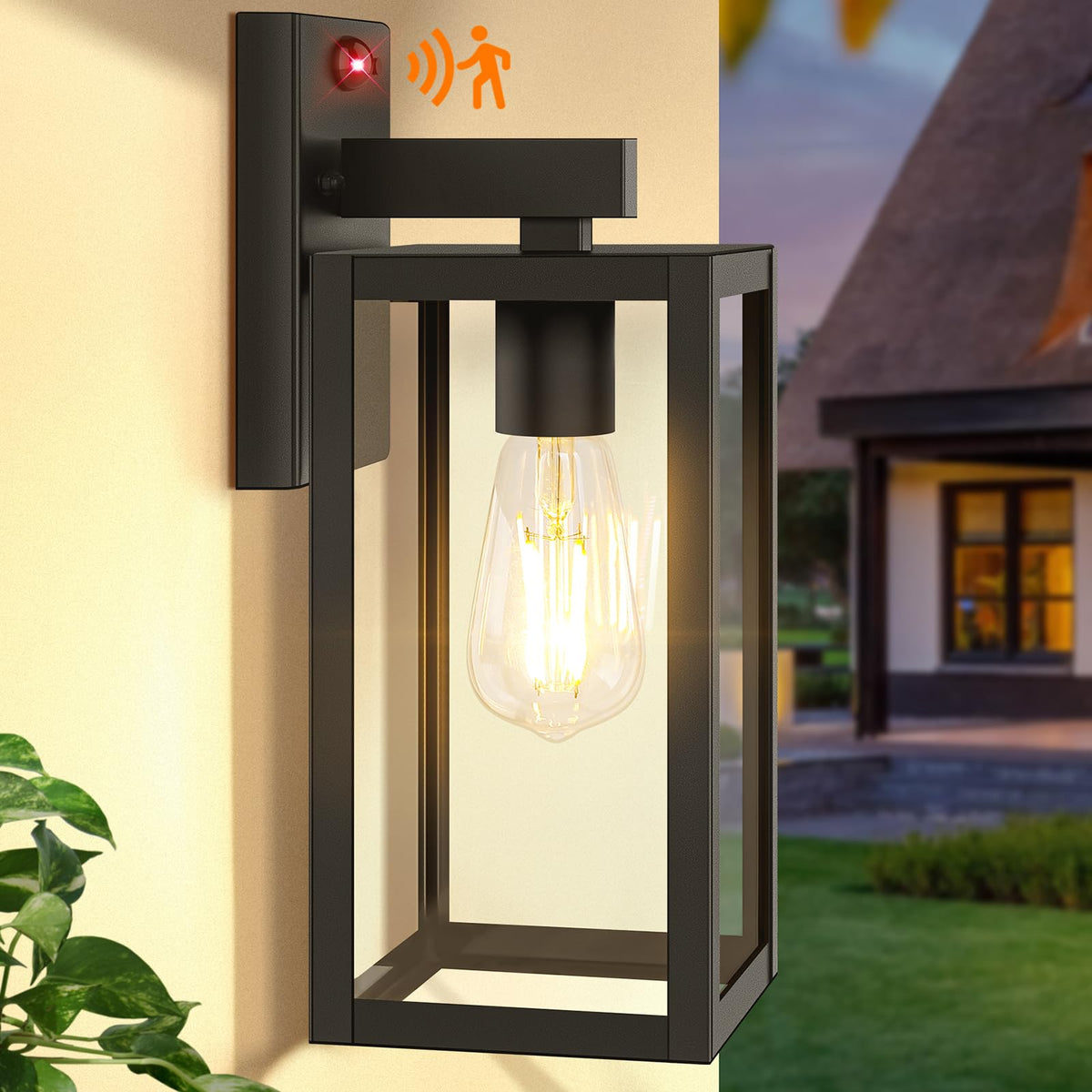 BesLowe upgraded motion sensor outdoor wall light with welcoming illumination