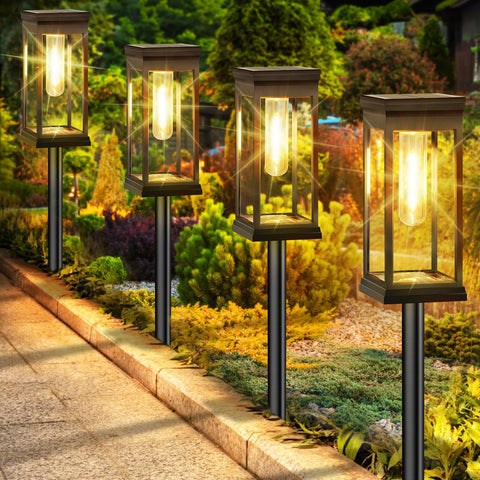 BesLowe upgraded-panel pathway light enhances walkway brightness and style.