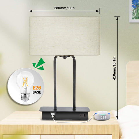 BesLowe USB ports visible enable convenient charging without unplugging the lamp.