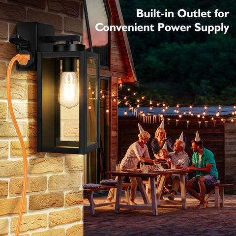 BesLowe weatherproof porch light featuring durable metal and glass construction