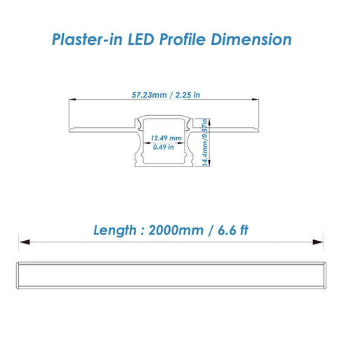 Besseto 10-pack aluminum channel with diffusers provides durable housing and even light distribution.