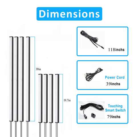 Dimmable touch switch on the Besseto wall panel for adjustable brightness