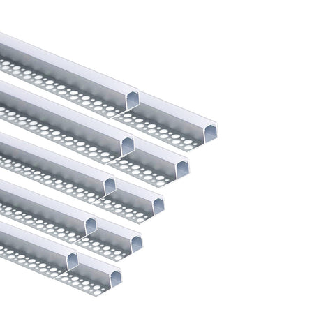 Besseto plaster-in LED channel 10-pack with 6.6 ft segments for seamless wall lighting.