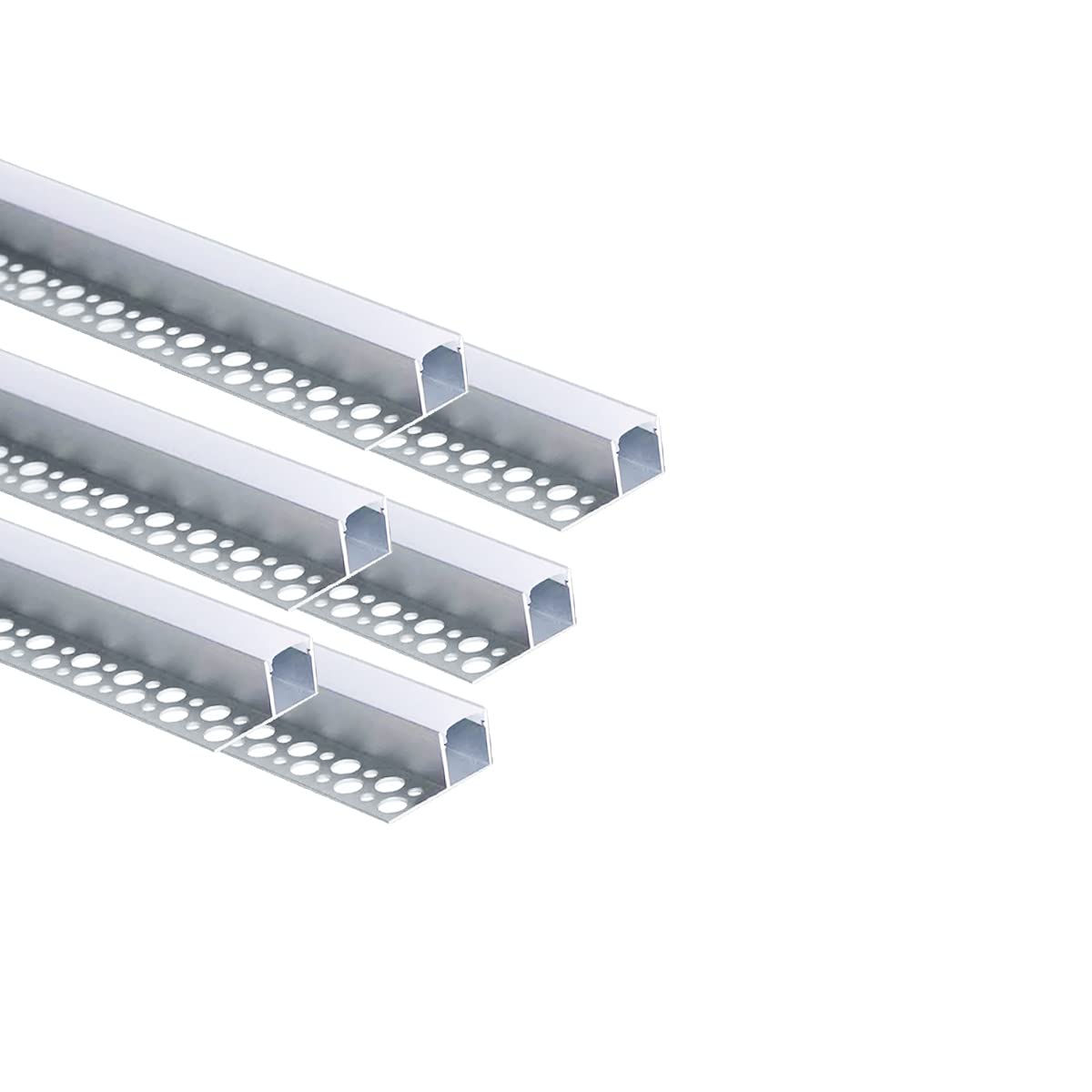 Besseto plaster-in LED channel with milky diffuser for soft, even illumination.