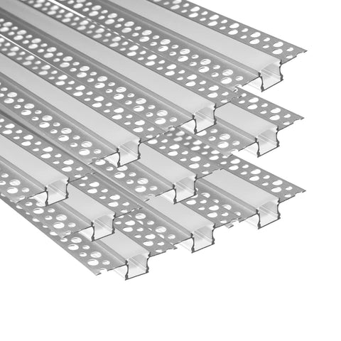 Besseto plaster-in LED channel kit for seamless drywall installations with clean light beam.