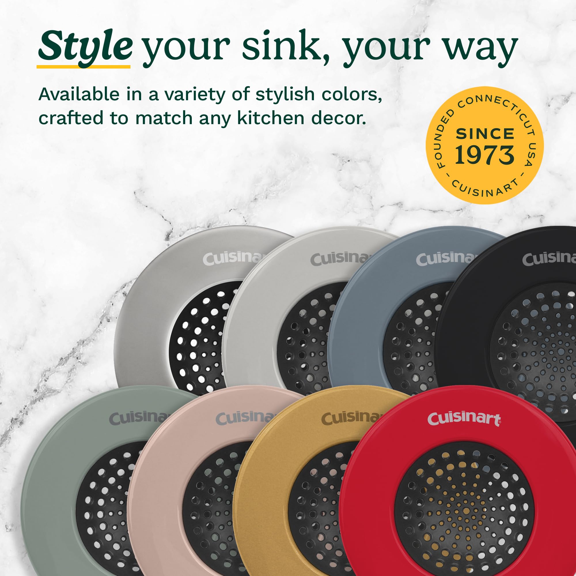 Best Brands Cuisinart dual-sink setup offers reliable backup strainers.