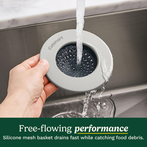 Best Brands Cuisinart strainer silicone base protects surfaces and prevents scratches.