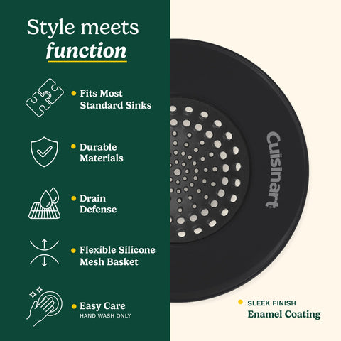 Best Brands Cuisinart sink strainer easy-clean design for quick debris removal.