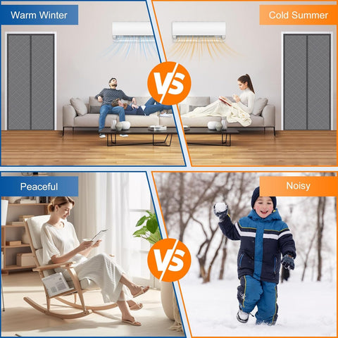 BEST CHOICE MAGNETS winter-ready door curtain provides warm entryway