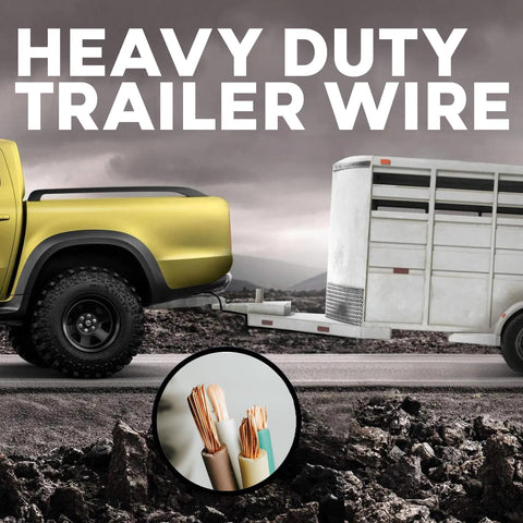 BEST CONNECTIONS 4 Way Trailer Wire 50ft heavy-duty conductor supports dependable power and signaling.