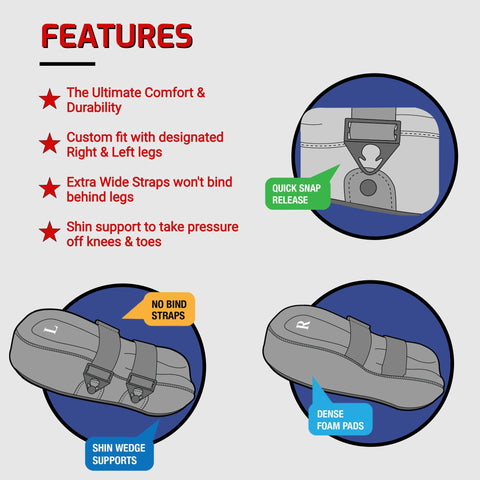 Best of Everything Platinum knee pads on non-slip base for reliable grip