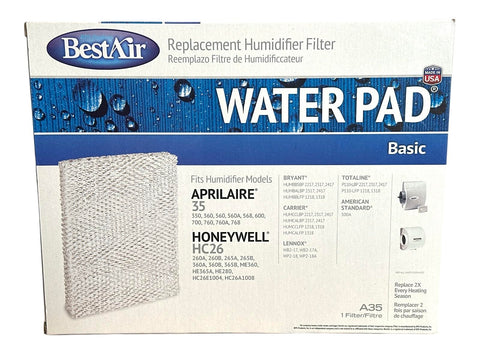 BestAir A35 humidifier filter packaged; ready for replacement and optimized performance