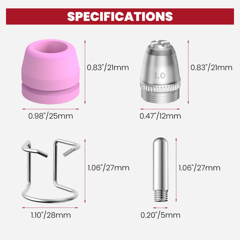 Bestarc AG60P nozzle set—20 pieces for precise cutting performance