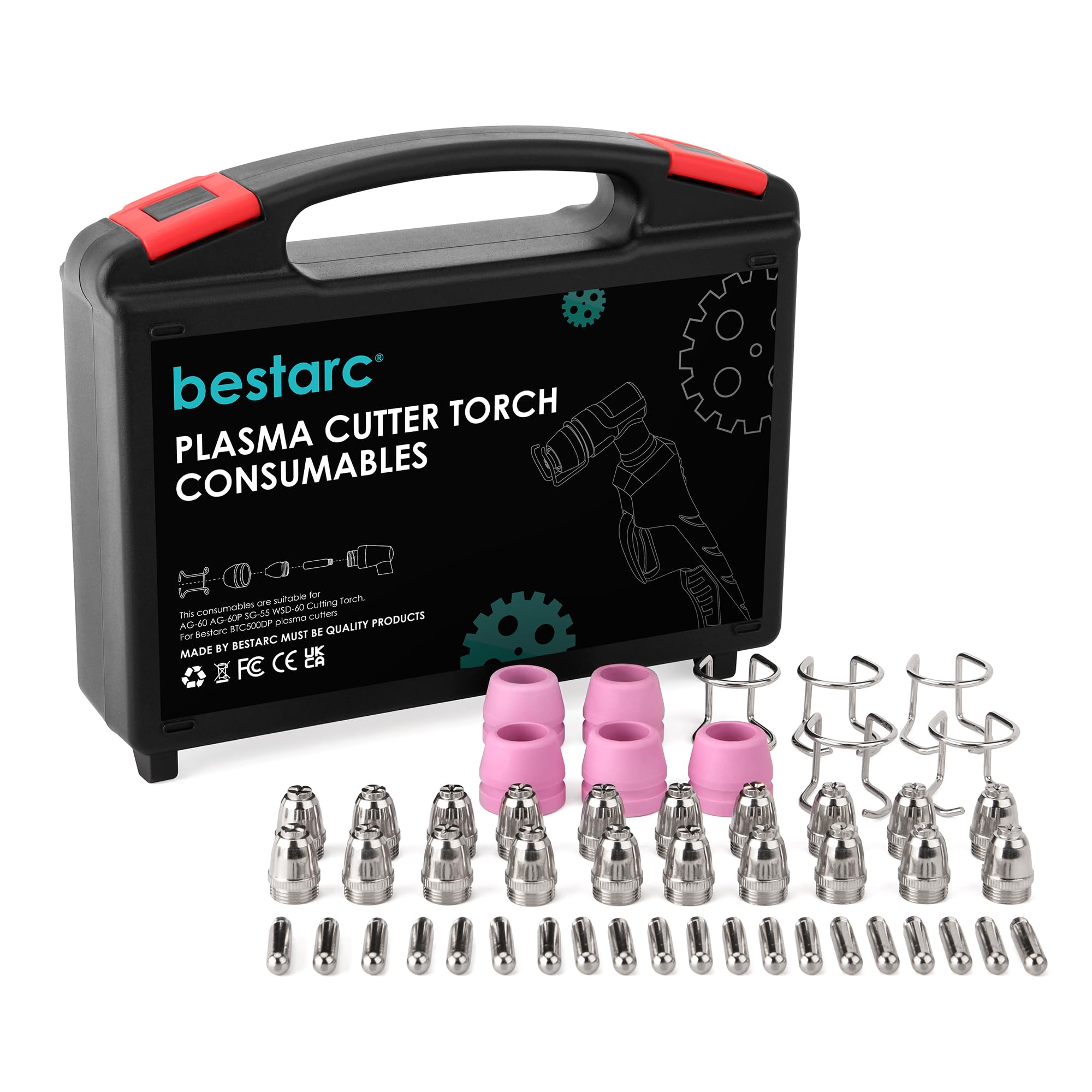 Bestarc AG60P consumables kit in case for organized maintenance
