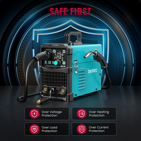 Bestarc MIG145 flux core wire setup suitable for outdoor windless welding