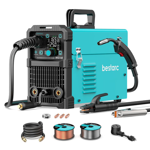 BestArc MIG165 front view showing compact portability for on-site welding.