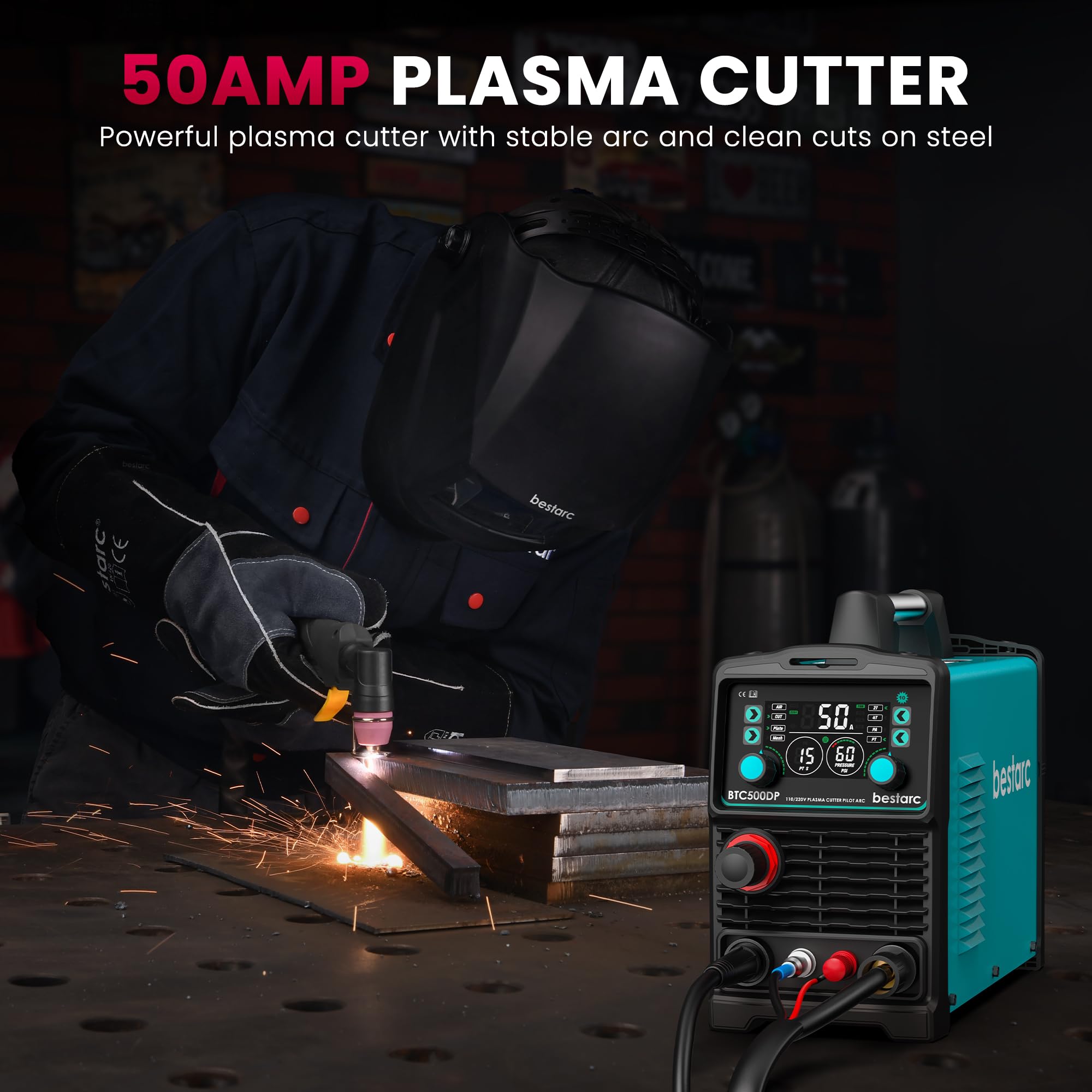 BestArc 2T/4T controls offer semi-automatic or automatic cutting for ease.