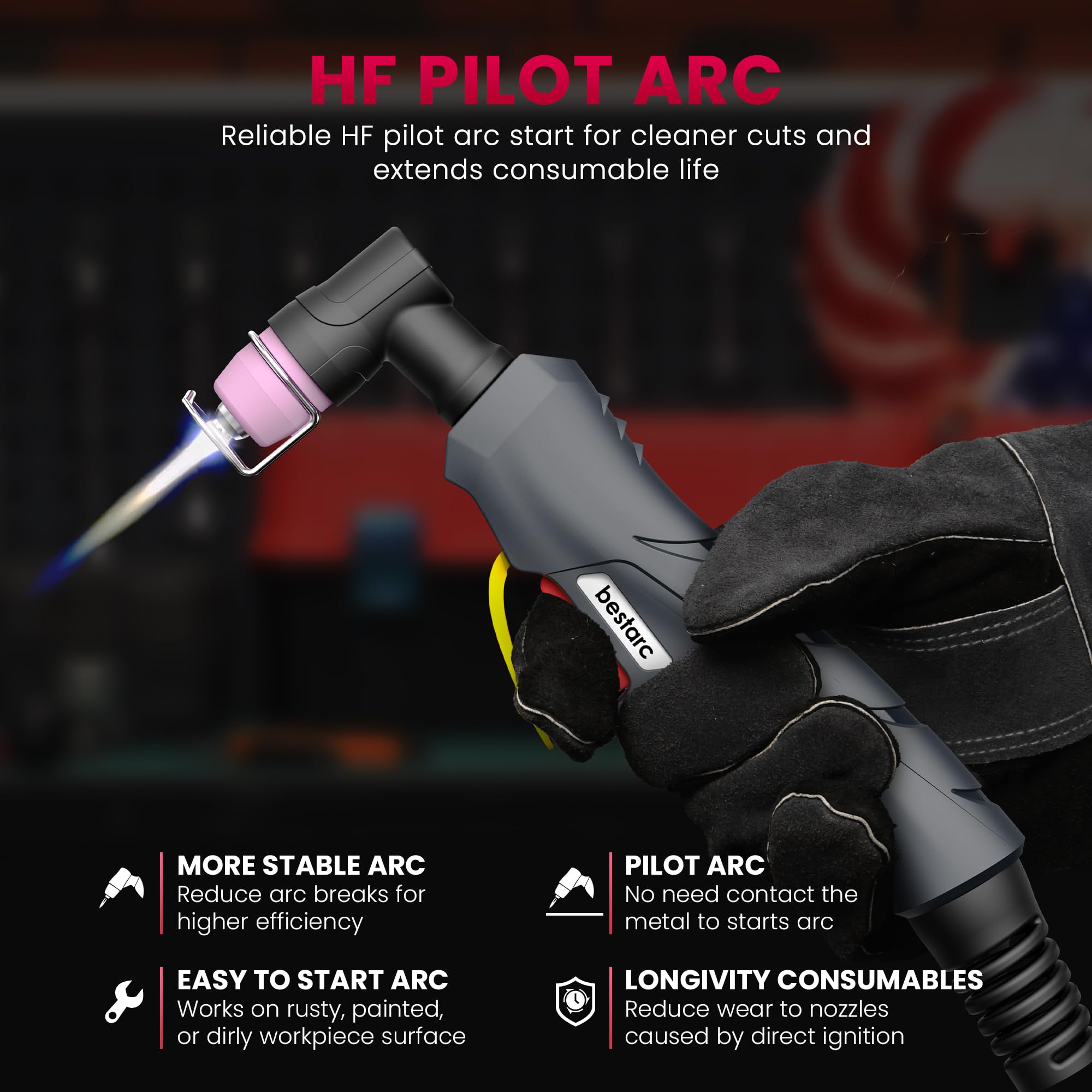 BestArc input air connection ready with regulator for immediate use.