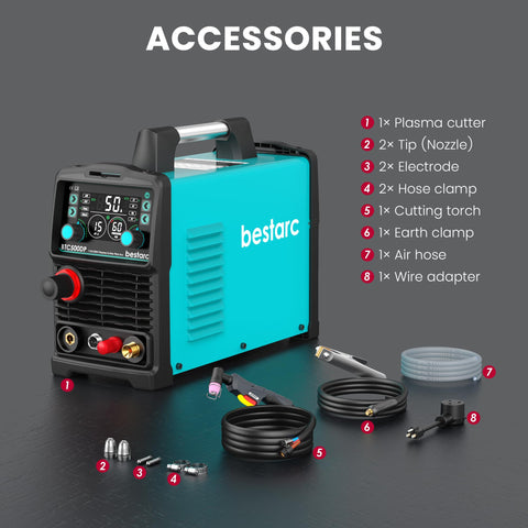 BestArc compact unit with quick-connect air port eases setup.
