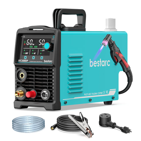 Bestarc plasma cutter pilot arc in action on a rusted plate for non-contact starts