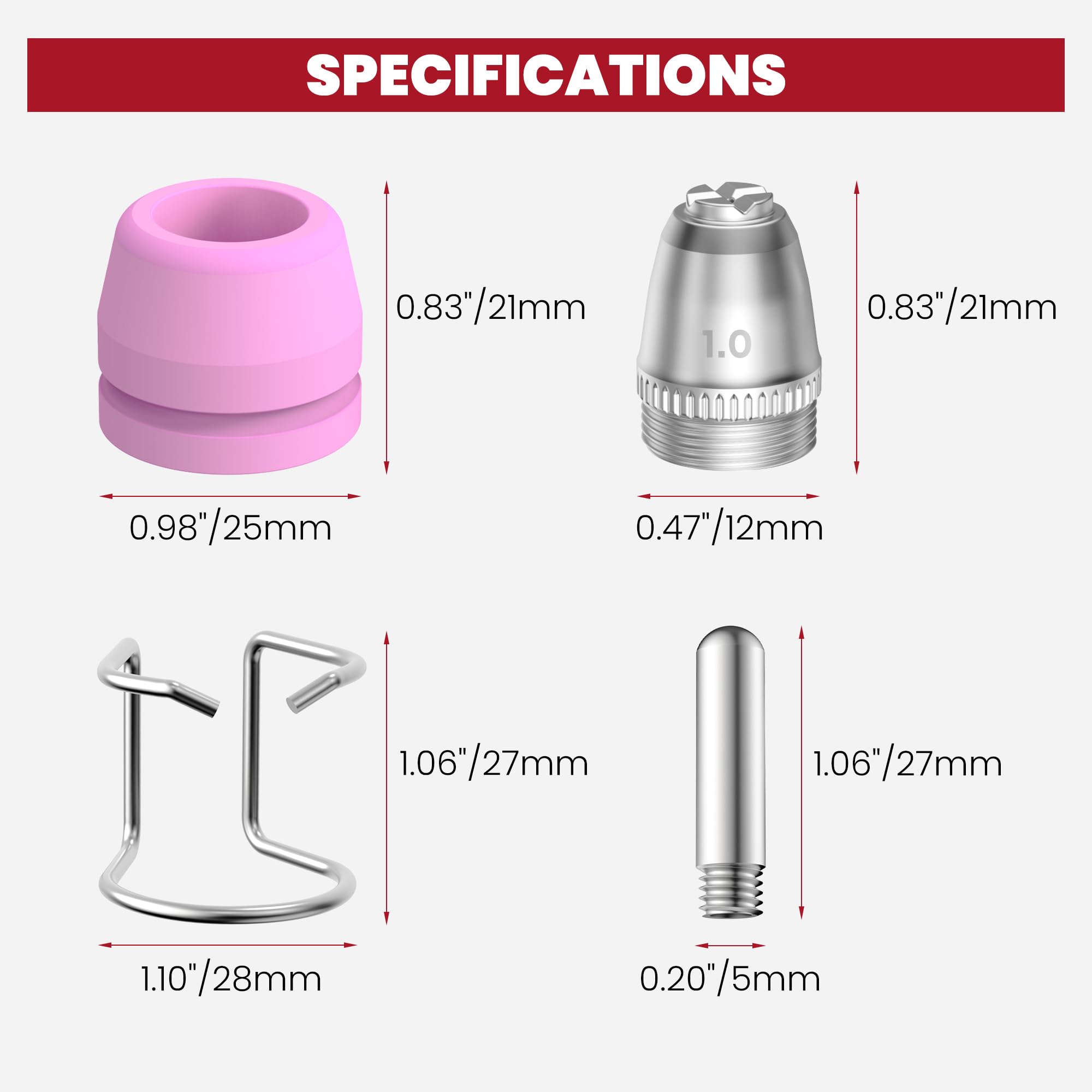 Bestarc shield cup component for durable, stable plasma arc
