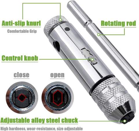 Close-up of gnarl ring on Bestgle tap wrench tip for grip.
