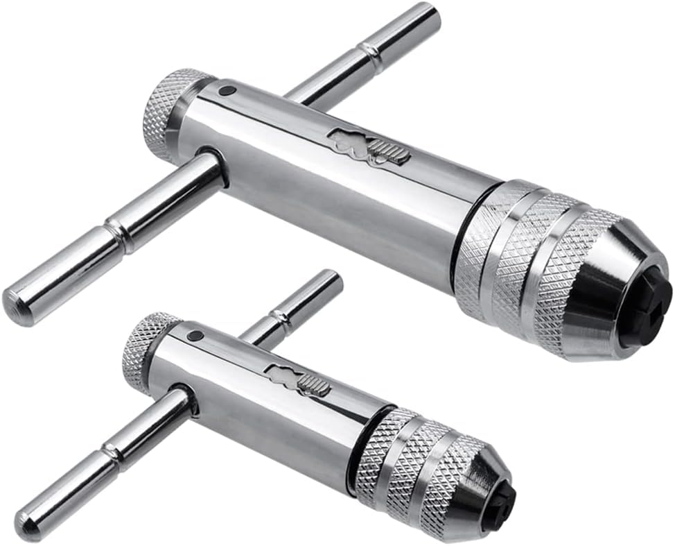 Bestgle ratchet T-handle tap wrench two-piece set for precise tapping.