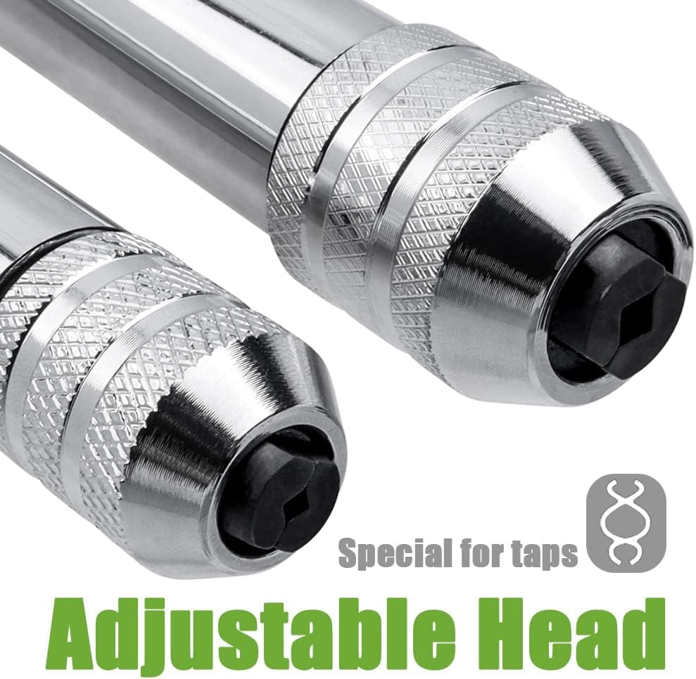 Reversible ratchet action on Bestgle tap wrench for forward and reverse use.