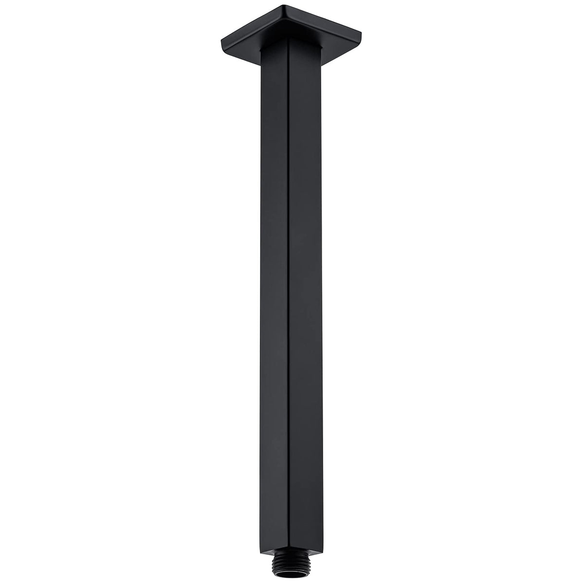 BESTILL 12-inch matte black ceiling arm for durable rainfall showers