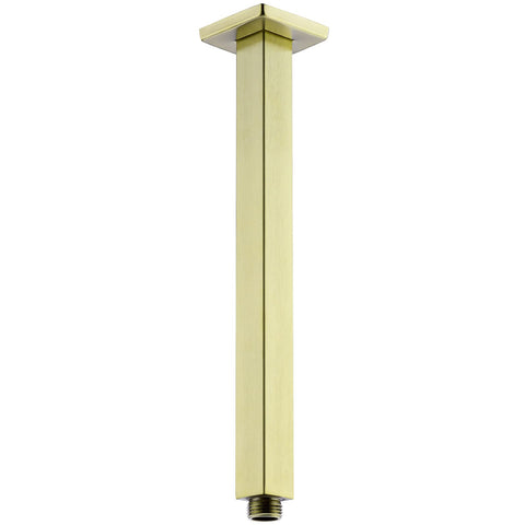 BESTILL 12inch brushed gold ceiling arm in rainfall setup