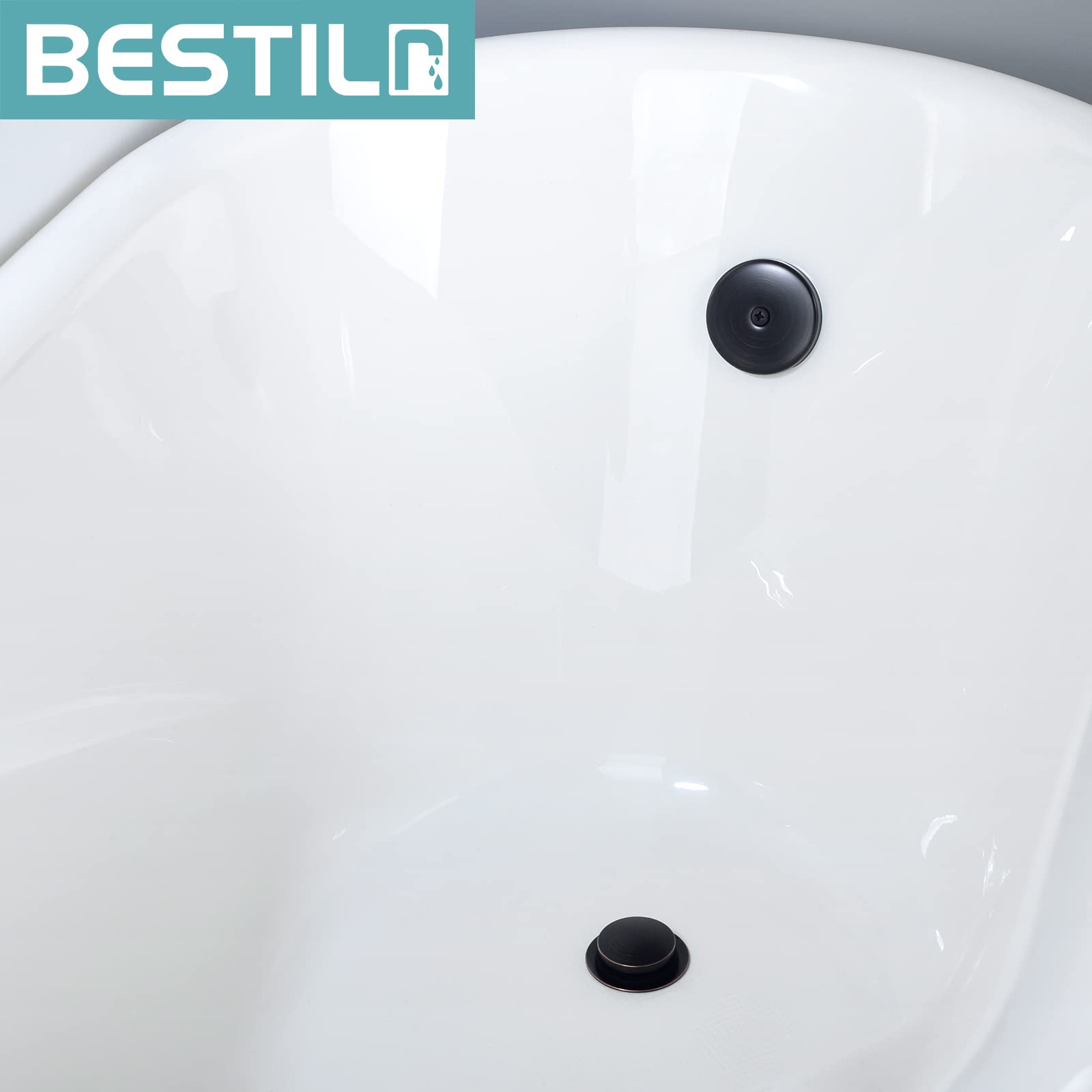 BESTILL bath drain hair catcher in oil-rubbed-bronze keeps debris out