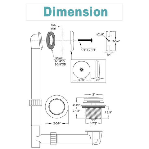 BESTILL tub drain kit supports easy maintenance and upgrades