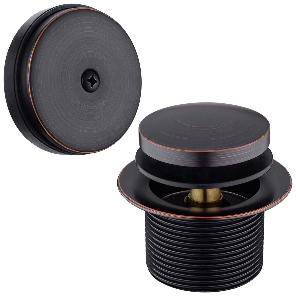 BESTILL Tip-Toe drain in oil-rubbed-bronze finish for durable style