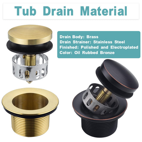 BESTILL universal tub waste with top elbow ensures simple replacement