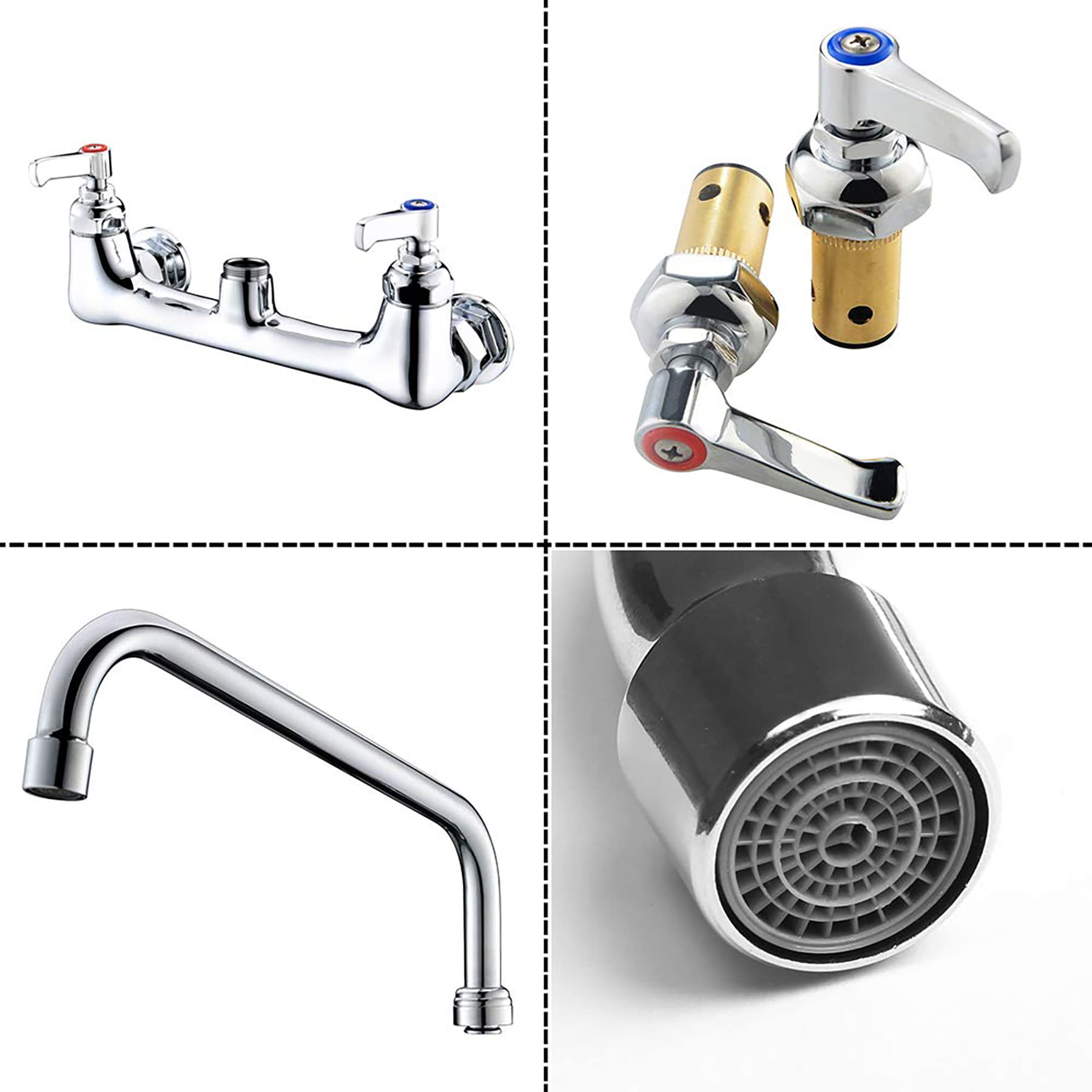 BESTJEEF brass faucet body provides a sturdy, long-lasting core.