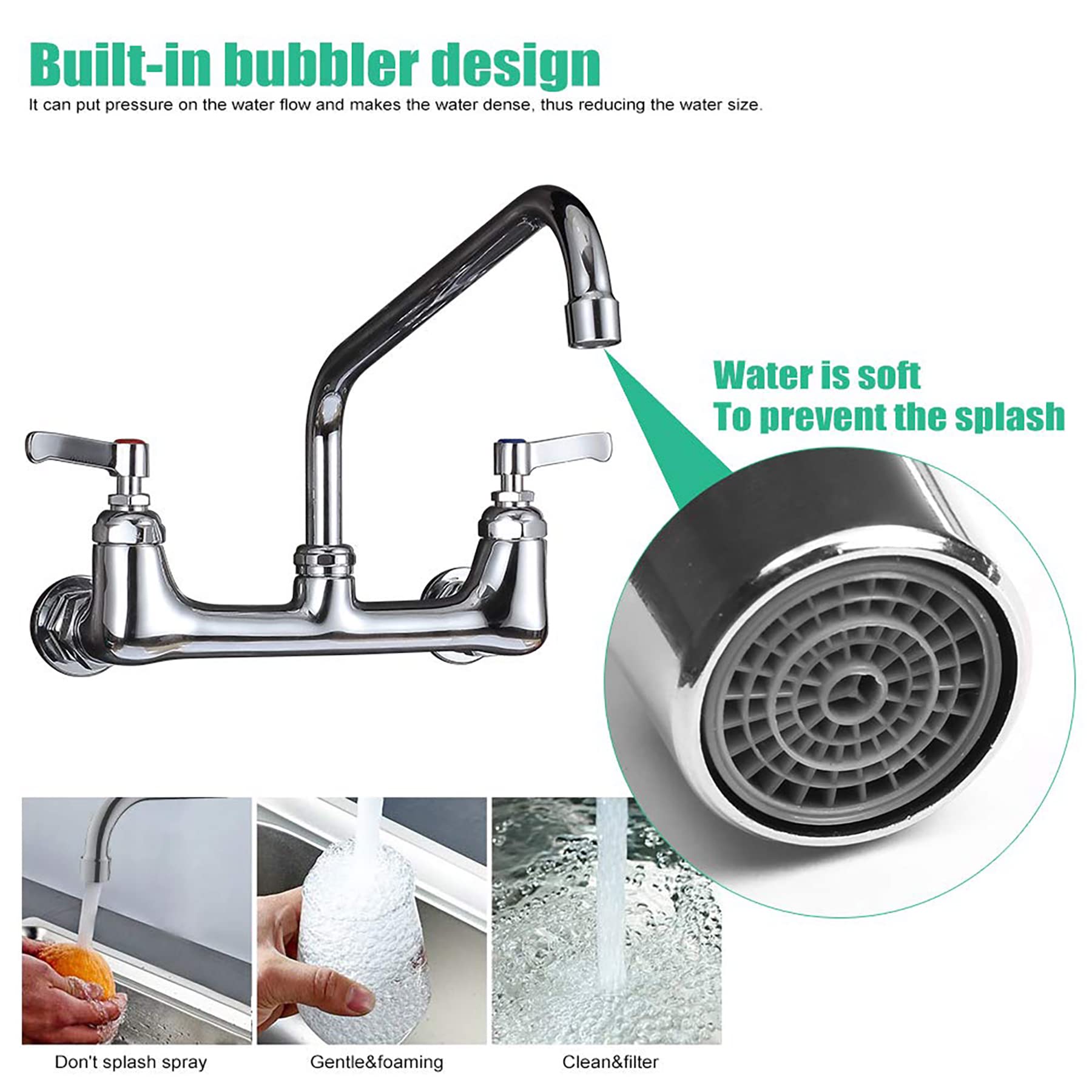 BESTJEEF chrome-plated copper finish keeps surfaces easy to wipe.