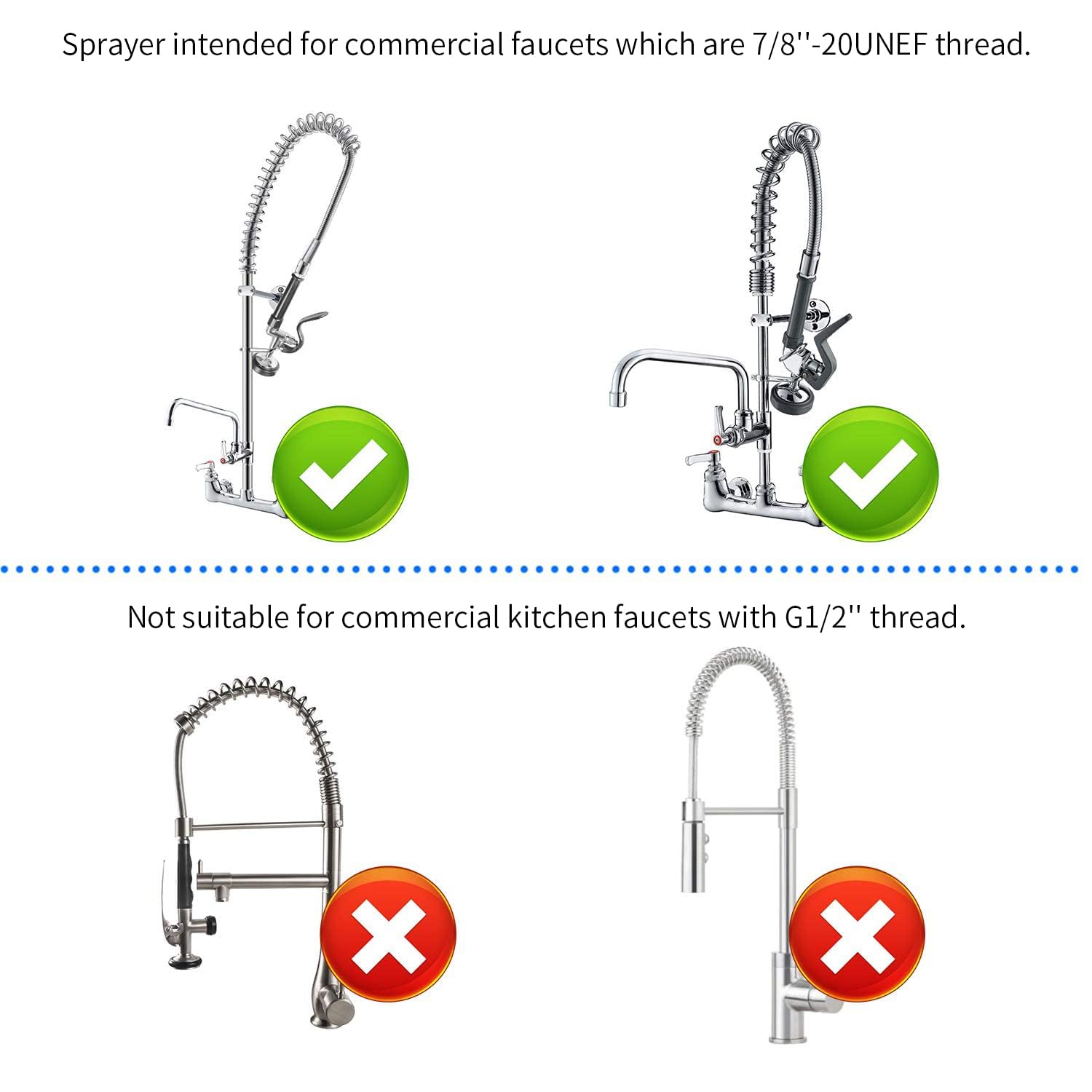 BESTJEEF end thread 7/8-20UNEF compatible connection for faucets.