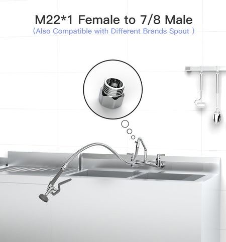 FAUAID 1.42 GPM flow provides efficient pre-rinsing for quick turnaround.