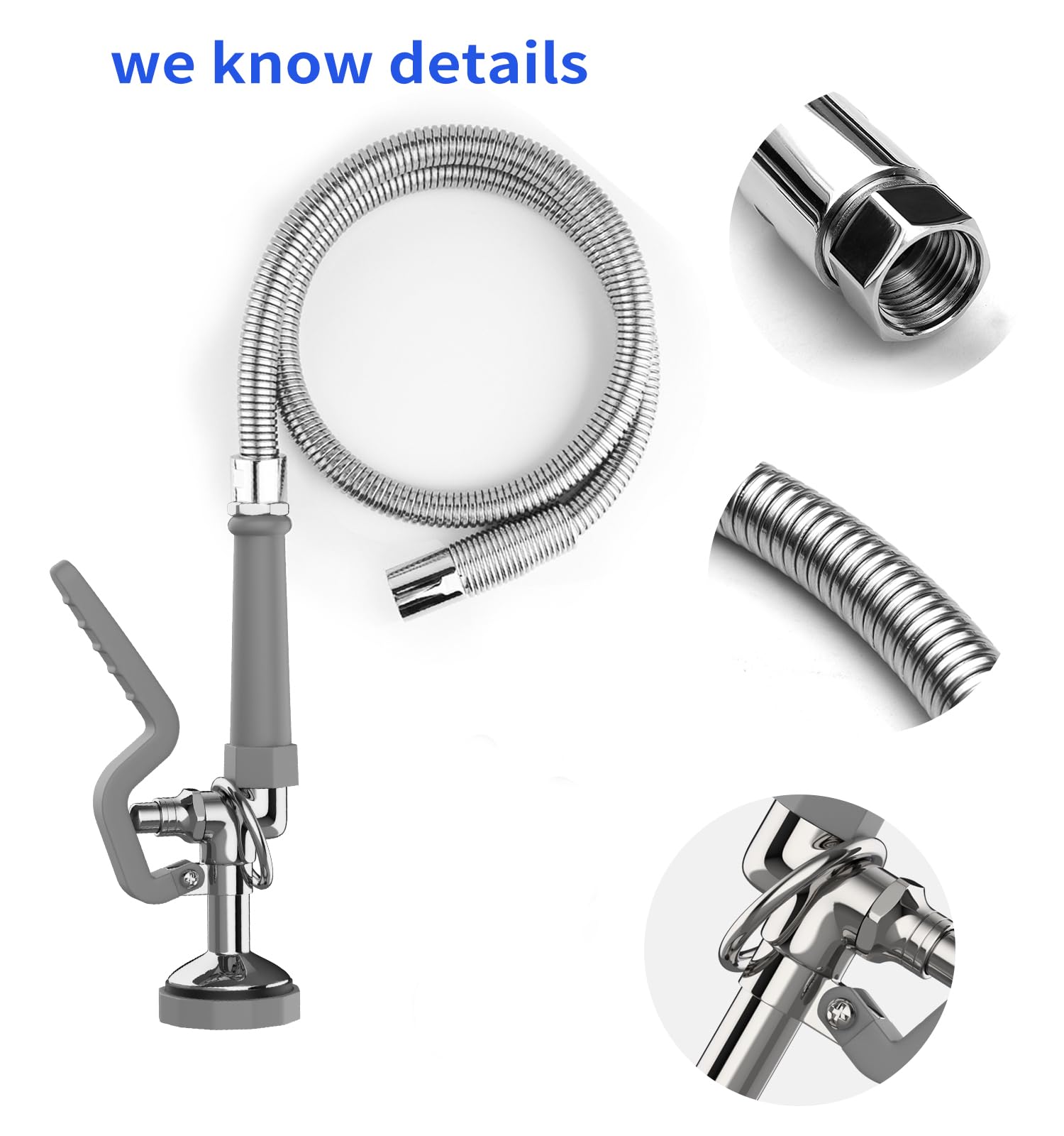 Adaptor kit included supports versatile installation on commercial faucets.
