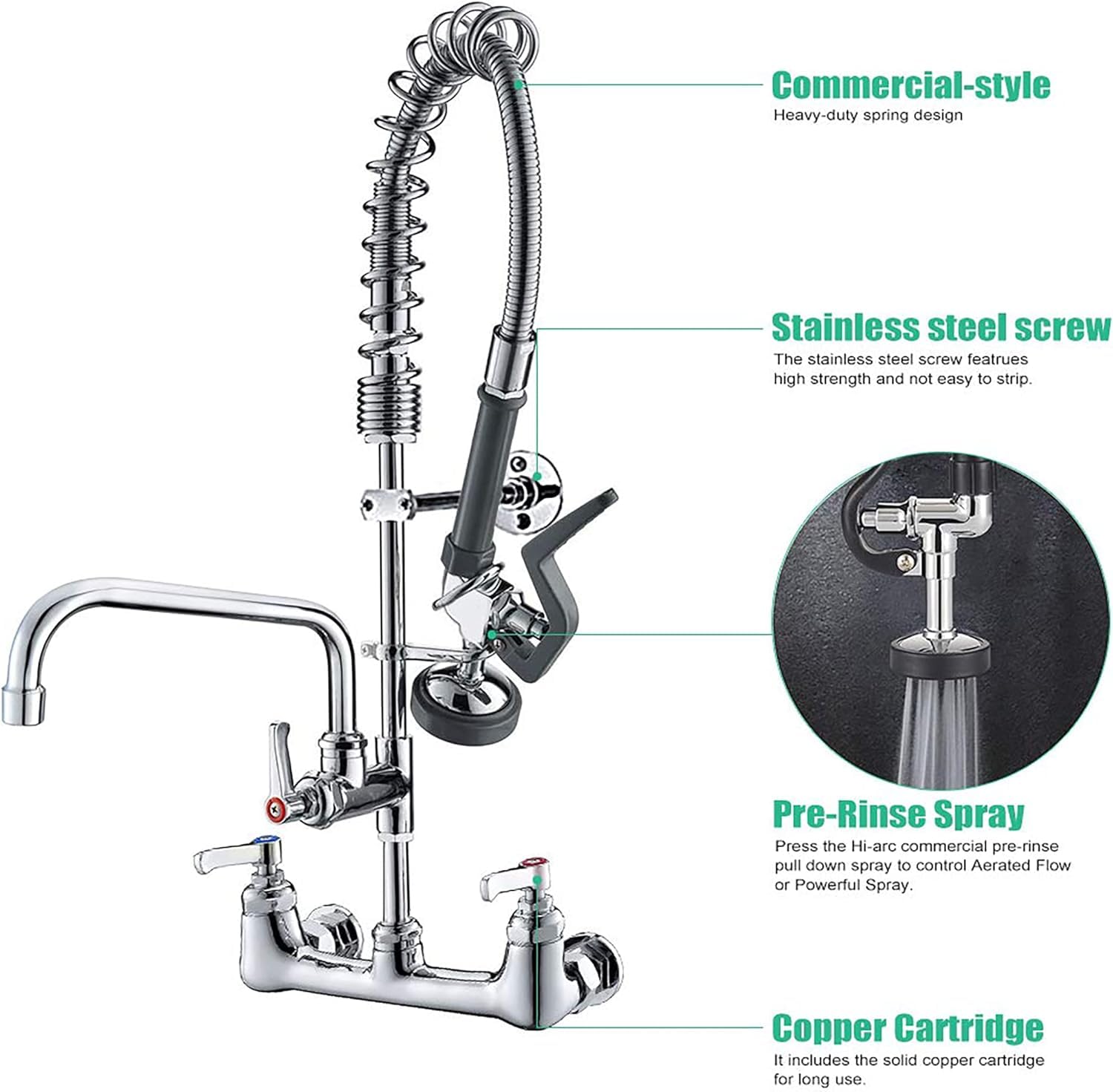 BESTJEEF heavy-duty brass base demonstrates durability and corrosion resistance in busy kitchens.
