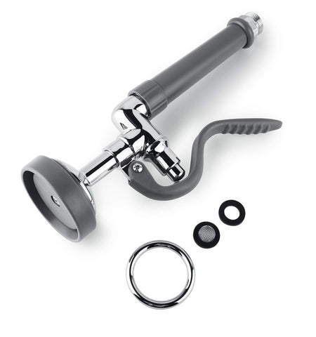 BESTJEEF pre rinse sprayer head in chrome finish for quick kitchen cleanup.